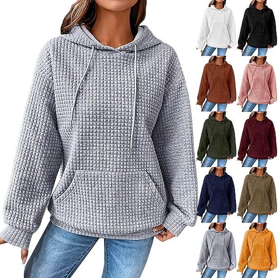 Waffle Kangaroo-Pocket Hoodie