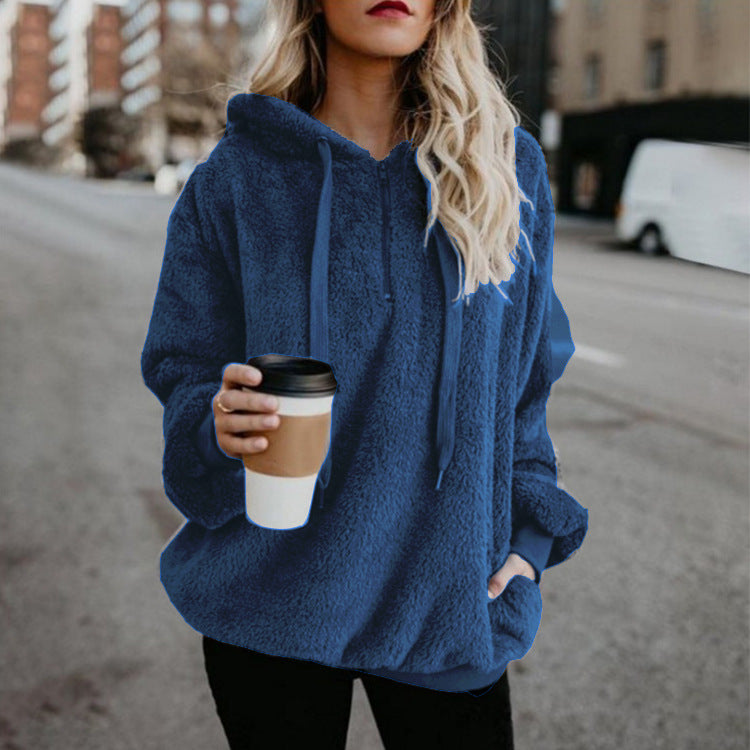 Fuzzy Fleece Pullover Hoodie