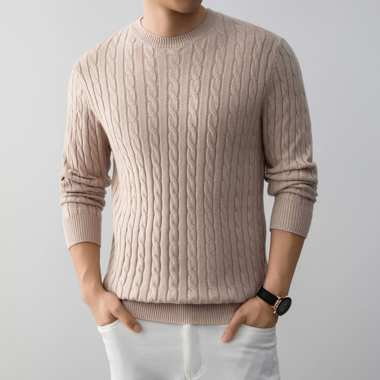 Relaxed Cable-Knit Sweater