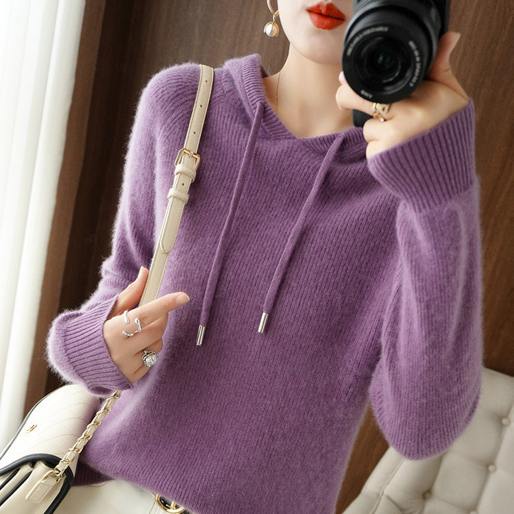Soft Knit Drawstring Hoodie
