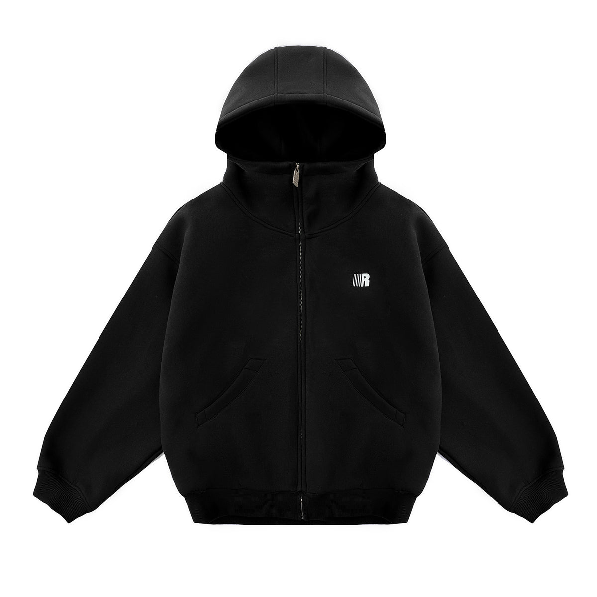 Worn like a hoodie